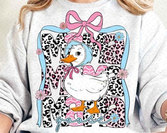 Floral Mama Goose Png, Mama Goose Png, Mothers Day Png Shirt, Floral Mama Png, Goose Png, Girly Png, Duck Png Goose Lover Sublimation Design