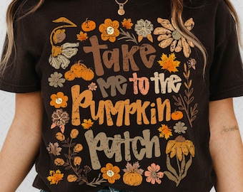 Take Me To The Pumpkin Patch Png, Autumn Pumpkin Png, Pumpkin Spice Png, Cozy Season Png, Girly Fall Coquette Png, Floral Fall, Digital File