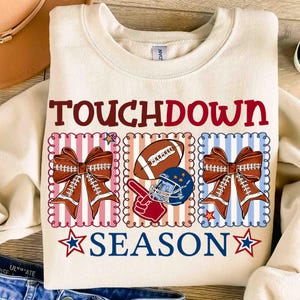 Touchdown Season PNG, Football Coquette Png, Game Day Shirt Design, Football Mama Png, Fall Football Sublimation, Football Mom, Sports