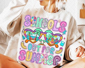 School's Out for Summer Png, Last day of School Png, Preppy Teacher School png, Teacher Appreciation Png, School png, Kids summer break
