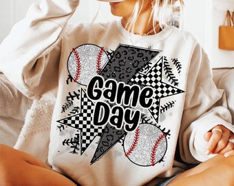 Glitter Baseball Png, Game Day Baseball PNG, Retro Checkered Baseball Png, Baseball Mama Png, Baseball Mom Png, Leopard Baseball Coquette