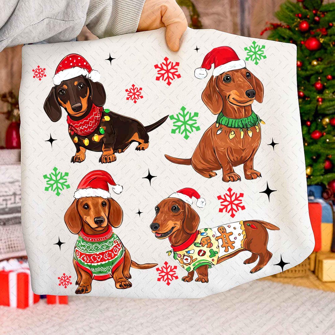 Christmas Dachshund PNG, Holiday Dog Design, Merry Christmas Png,xmas ...