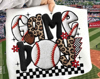 Game Day Baseball PNG, faux yarn Baseball Png, Crochet Baseball png, Game day Shirt design, Baseball season png, Baseball mom png