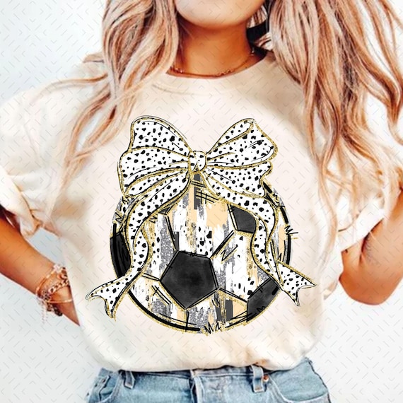 Retro Soccer Mama Coquette PNG, Glitter Soccer PNG, Game Day Soccer Png, Soccer Bow Png, Soccer Mom Png, Checkered Soccer Shirt Design