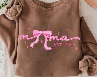 Mama Coquette Png, Preppy Mama Flowers Png, Mama est 2025 Png, Pastel Mother Png, Gift for mom, Happy mother's day png, retro floral png