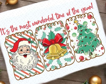 Coquette Christmas png, vrolijk en helder png, preppy kerstboom png, geweldige tijd, kerstman png, Candy Cane Christmas png, girly, glitter
