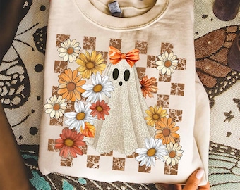 Pizzo fantasma autunnale floreale di Halloween retrò png, Halloween png, Autunno floreale png, Autunno png, Spettrale png, Halloween floreale png, Atmosfere spettrali