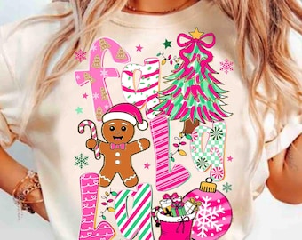 ファララ昇華、カラフルなグリッターのクリスマスPNG、プレッピークリスマスPNG、クリスマスツリーコケットPNG、クリスマスジンジャーブレッドPNG、チェック柄