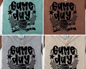 Día del juego PNG SVG, Día del juego de baloncesto PNG, Diseño de camiseta deportiva, Baloncesto desgastado PNG, Baloncesto retro Sublimación PNG Descargar