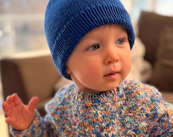 Gezellige met mohair gevoerde babyjurk: eenvoudig te breien digitaal download-pdf-patroon