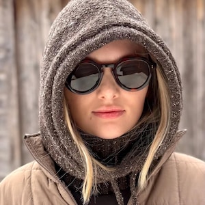 ニットバラクラバパーカー - 簡単に編めるデジタルダウンロードパターン