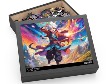Puzzle di eroi anime fantasy epico - Avventura di eroi vibranti - Puzzle magico per gli amanti degli anime - Regalo per giocatori e fan del fantasy