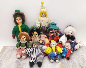 Clown automate musical 1960 en porcelaine avec sa guitare en ance