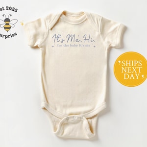It&#39;s Me Hi I&#39;m the Baby Bodysuit – Natural Gerber Onesie® – Funny Gender Neutral Baby Shower Gift