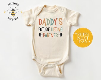 Daddy's Future Lifting Partner Onesie® - Gym Baby Bodysuit