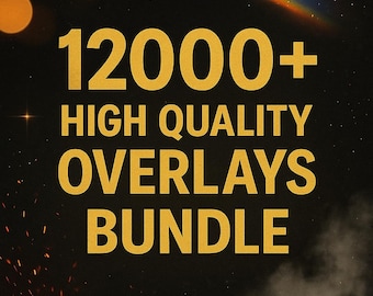 12,000種類以上の写真オーバーレイバンドル | PNG、ビデオエフェクト（デジタルダウンロード）