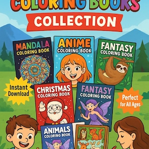 Paquete de páginas para colorear imprimibles / Libro de actividades para niños (PDF, descarga instantánea)