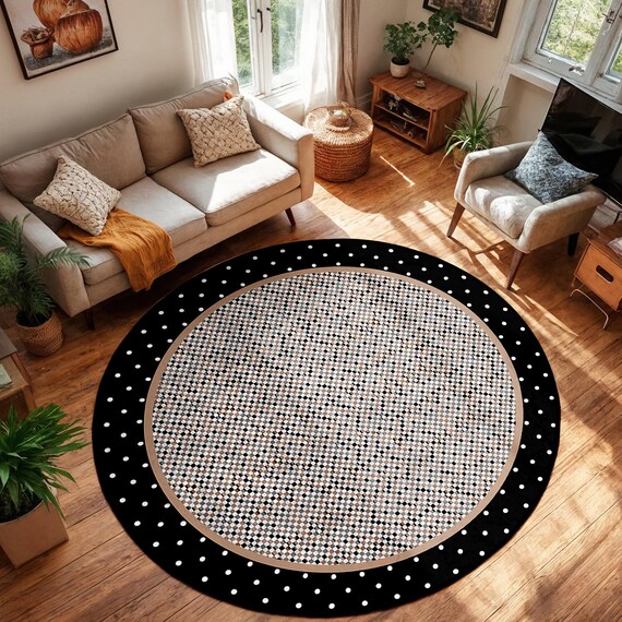 ラグ・カーペット Kyne Stamp Circle Rug by ROOM Black ラグ・カーペット Kyne Stamp Circle Rug by ROOM Black Kyne Stamp