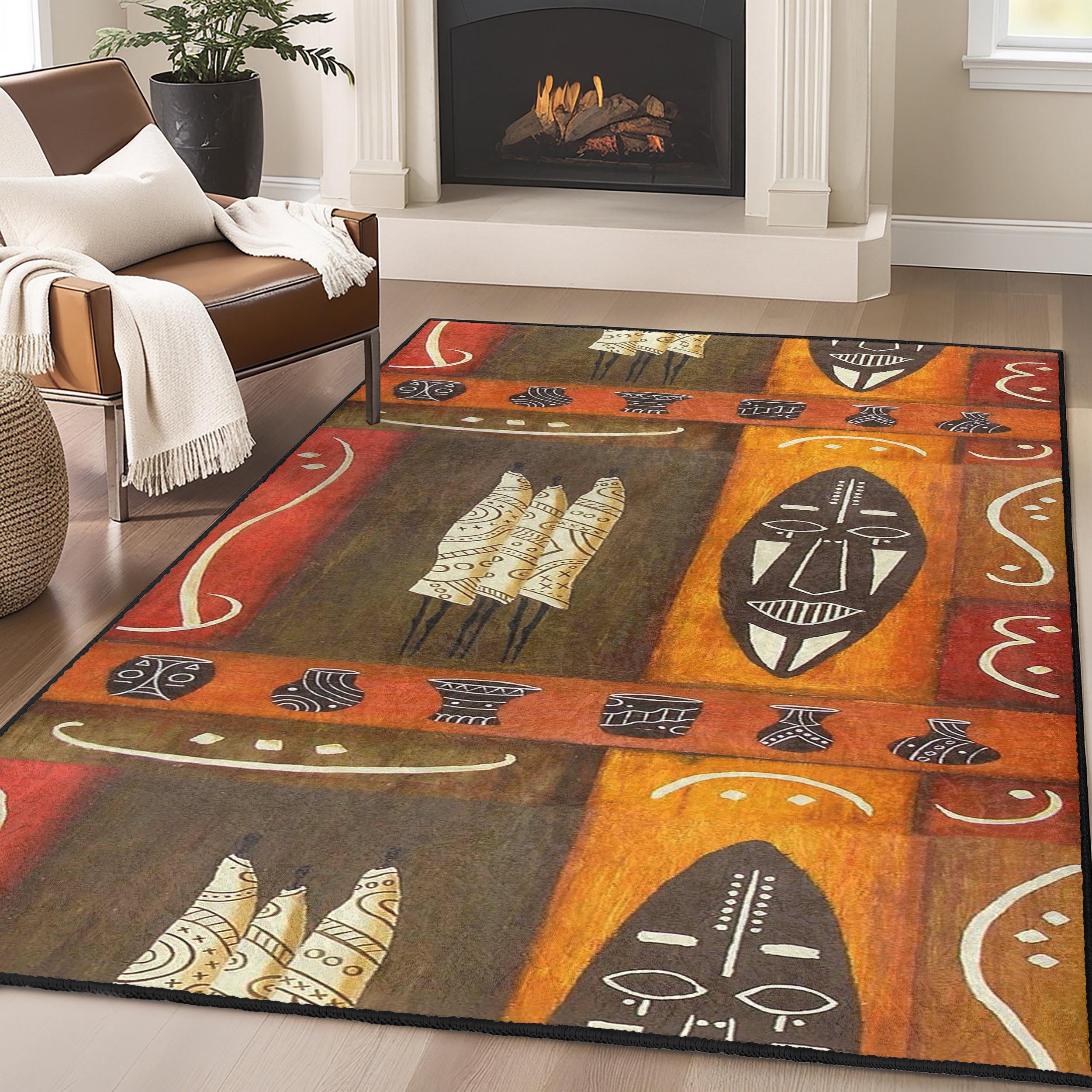 Tenture Murale / Tapis Afrique - 140 X 58 Cm - Tapisserie Décorative Vintage