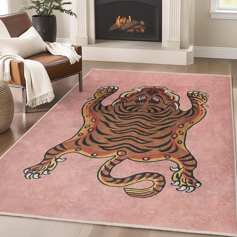 Belgaly Nepal Rug - Wild Accent Carpet - Animal Art 6x9 Rug Trend Rug