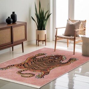 Nature Inspired Rug AntiSlip Tiger Runne Belgaly Nepal Rug