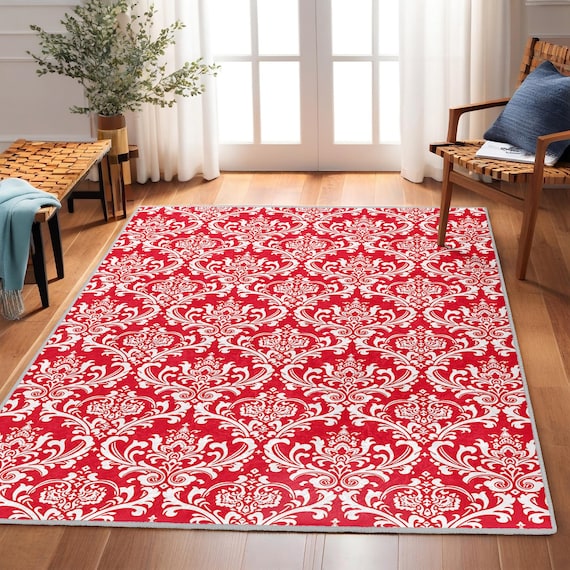 ACME Furniture SAWTELL RUG レッド Red 4' x 6' Solid Shag Rug | Rugs.com
