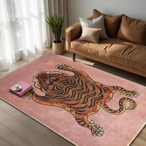 Modern Animal Art Ru - AntiSlip Tiger Runne - Playful Jungle Mat