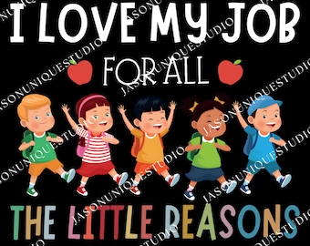 Amo il mio lavoro per tutti i piccoli motivi png, Amore per gli insegnanti png, Regalo per gli insegnanti, Scienza png, Scuola per insegnanti, Consulente scolastico