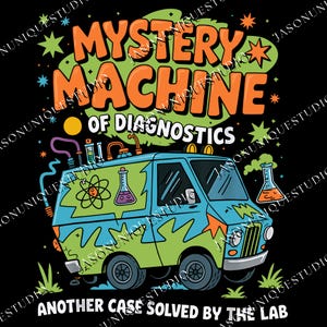 Funny Lab Week 2025 Retro Mystery Machine Of Diagnostics png