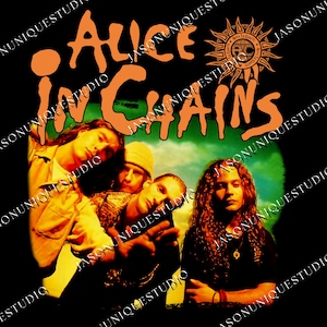 Vintage Hot Alice In Chains Band Member png, Retro Alice In Chains png, Music Tour png