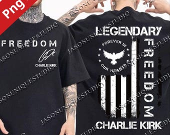 Freiheit 14. Oktober PNG, legendäres amerikanisches Flaggendesign, für immer in unserem Herzen-Denkmal digitaler Download, patriotische 2-seitige Hemd-Grafik