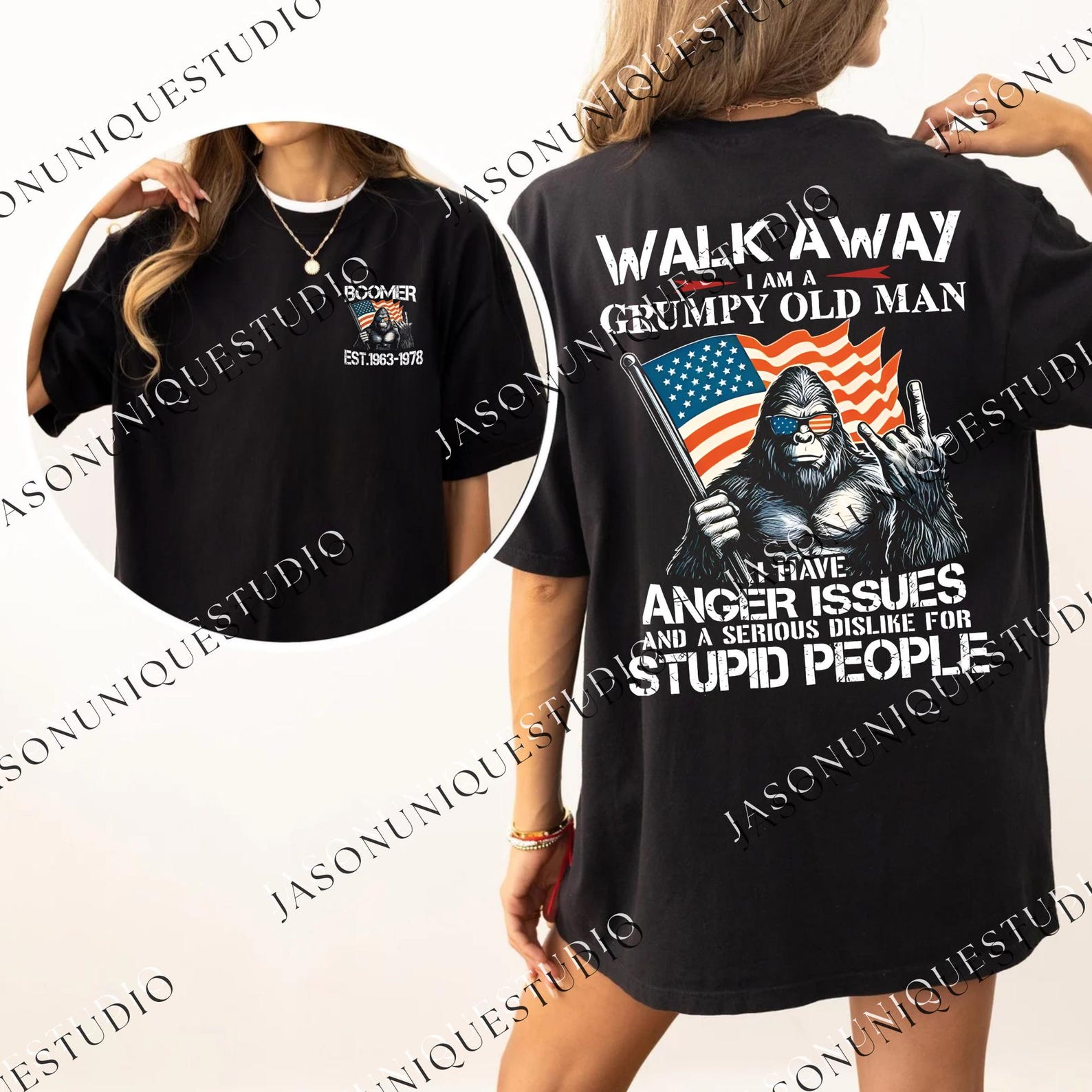 Grumpy Boomer Walk Away Im A Grumpy Old Man Baby Boomer Graphic Png, Boomer FAFO ...
