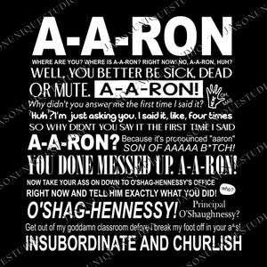 Ya Done Messed Up A A Ron Svg Png, Key and Peele Graphic, A A Ron Png, Substitute Teacher Png, Funny Design, Tv Series Svg, Tv Series Svg