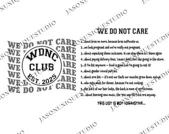 Club No Nos Importa PNG, Diseño digital de la Generación X con colores cómodos, Gráfico divertido de WDNC sobre la menopausia, Arte humorístico sobre la perimenopausia, Regalo para él