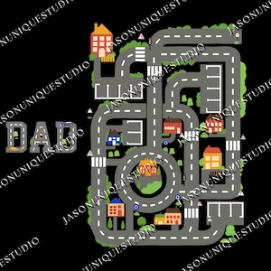 Daddy Car Massage PNG, Car Track Dad Digital PNG Download, Race Track Digital, Car Massage Digital, Play Car On Dad Back PNG