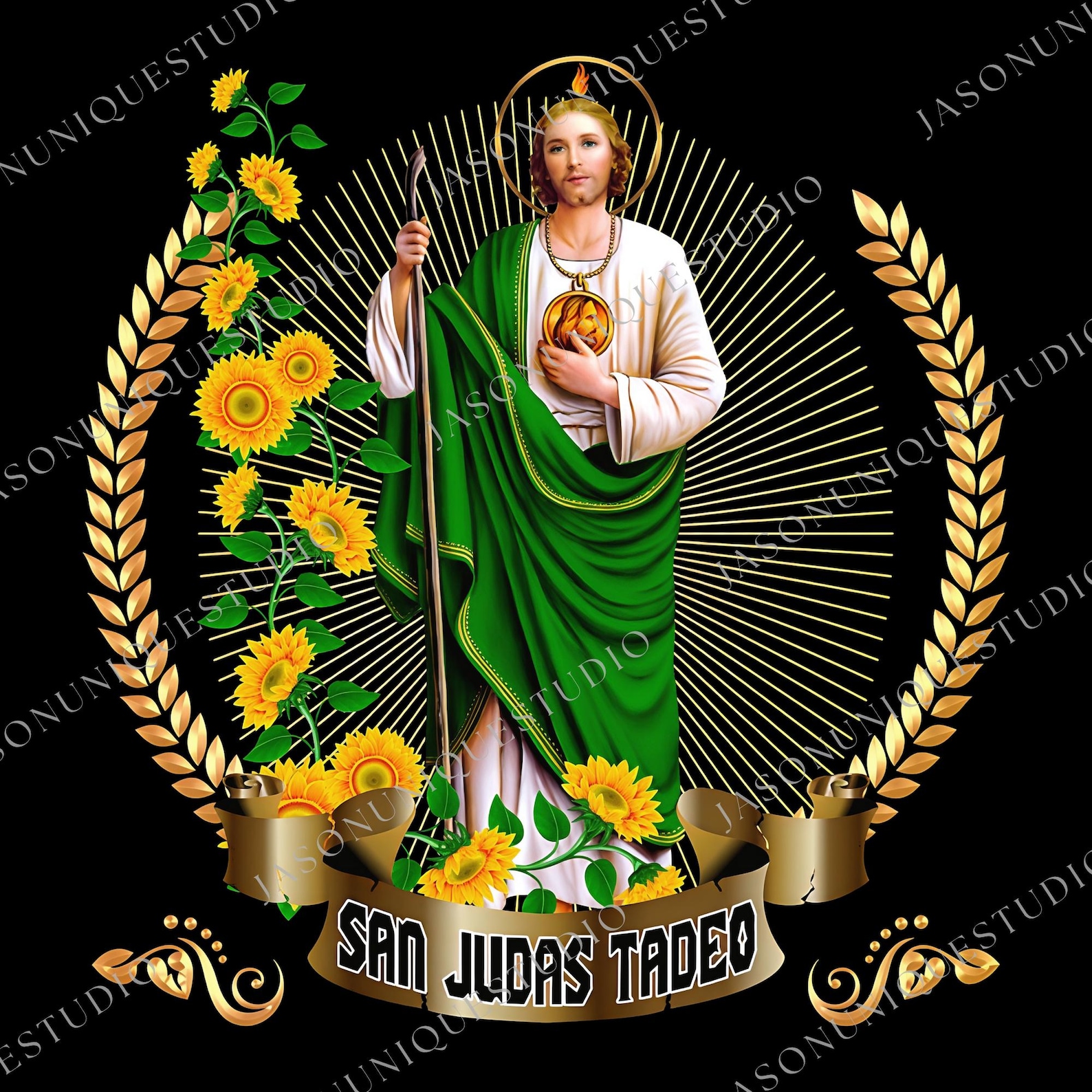 Tadeo Letras San Judas Tadeo PNG Svg, Latino Faith Digital File, Catholic Saint ...