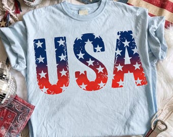 USA Flag Graphic PNG: Distressed Stars & Stripes PNG, Patriotic Graphic Digital Download