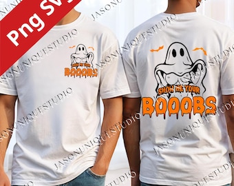 Zeigen Sie mir Ihre Boobies PNG, lustige freche Geist-Sublimationsdesign, gruseliger Halloween-Digital-Download, unangemessener Humor Clipart