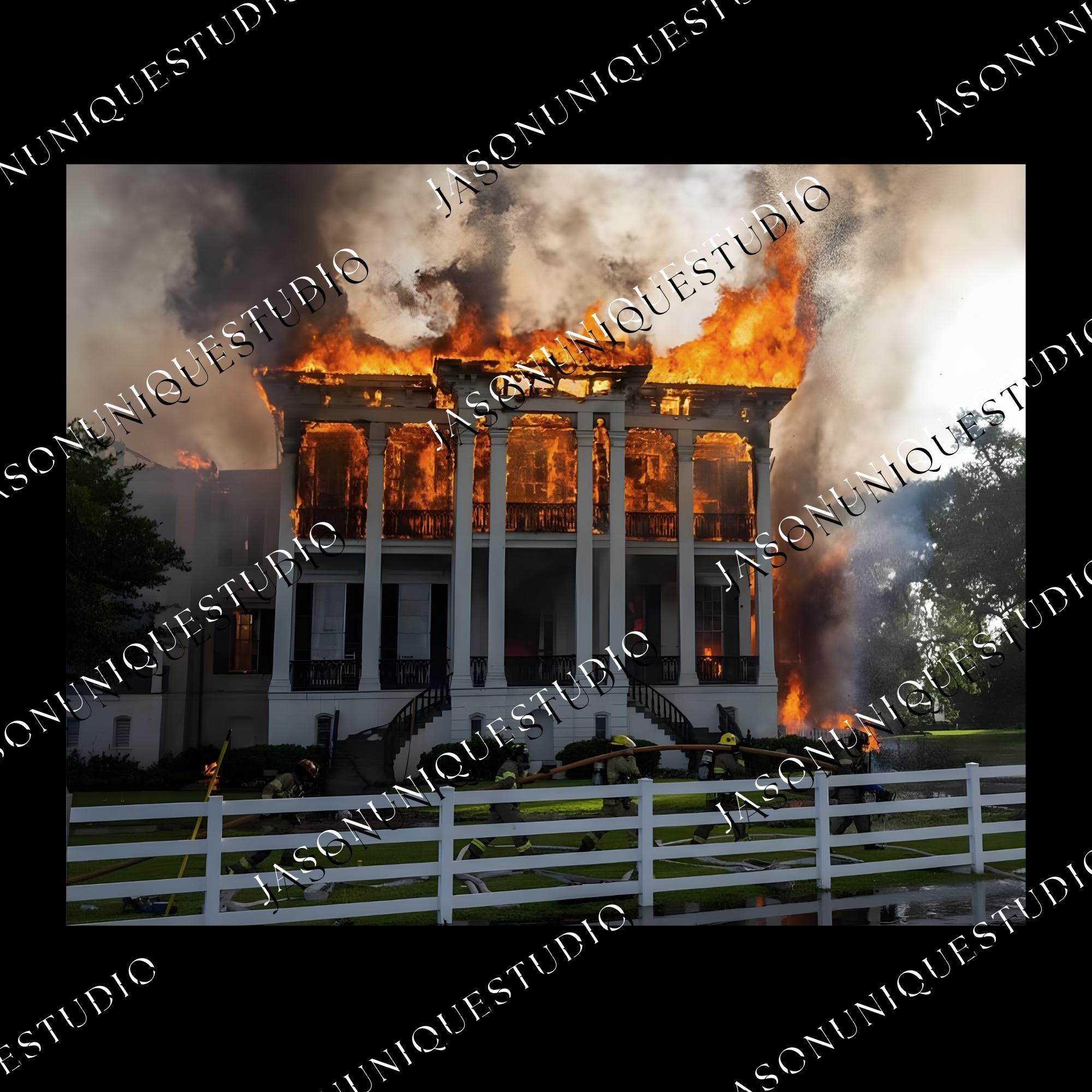 Nottoway Plantation PNG, Plantation Fire PNG, Juneteenth Independence ...