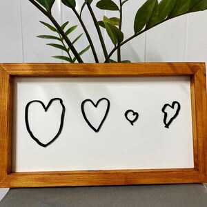 Kids Drawing Heart Sign: Personalized Family Keepsake