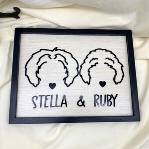 Personalized 3D Wood Dog Memorial Art: Custom Pet Portrait Sign