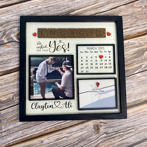 Custom Engagement Gifts - Canvas, Wedding Gift, Poster or Framed Print - Wedding Gift, She Said Yes, Just Engaged, Newlyweds, Wall Art, Map