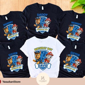 Paw Patrol Birthday Tee - Unisex T-shirt, Kids Graphic Tee, Dog Lover Gift, Customized Birthday Shirt, Personalized Paw Patrol Tshirt