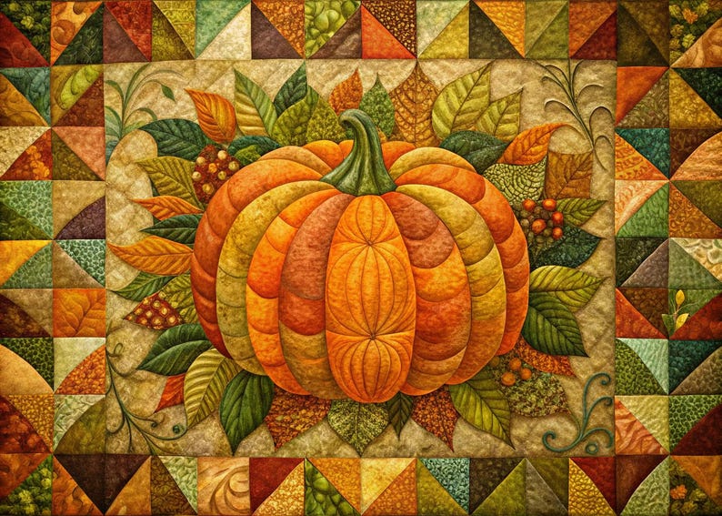 Pumpkin Patch Party Quilted Blanket NCU0NT174 main image 1