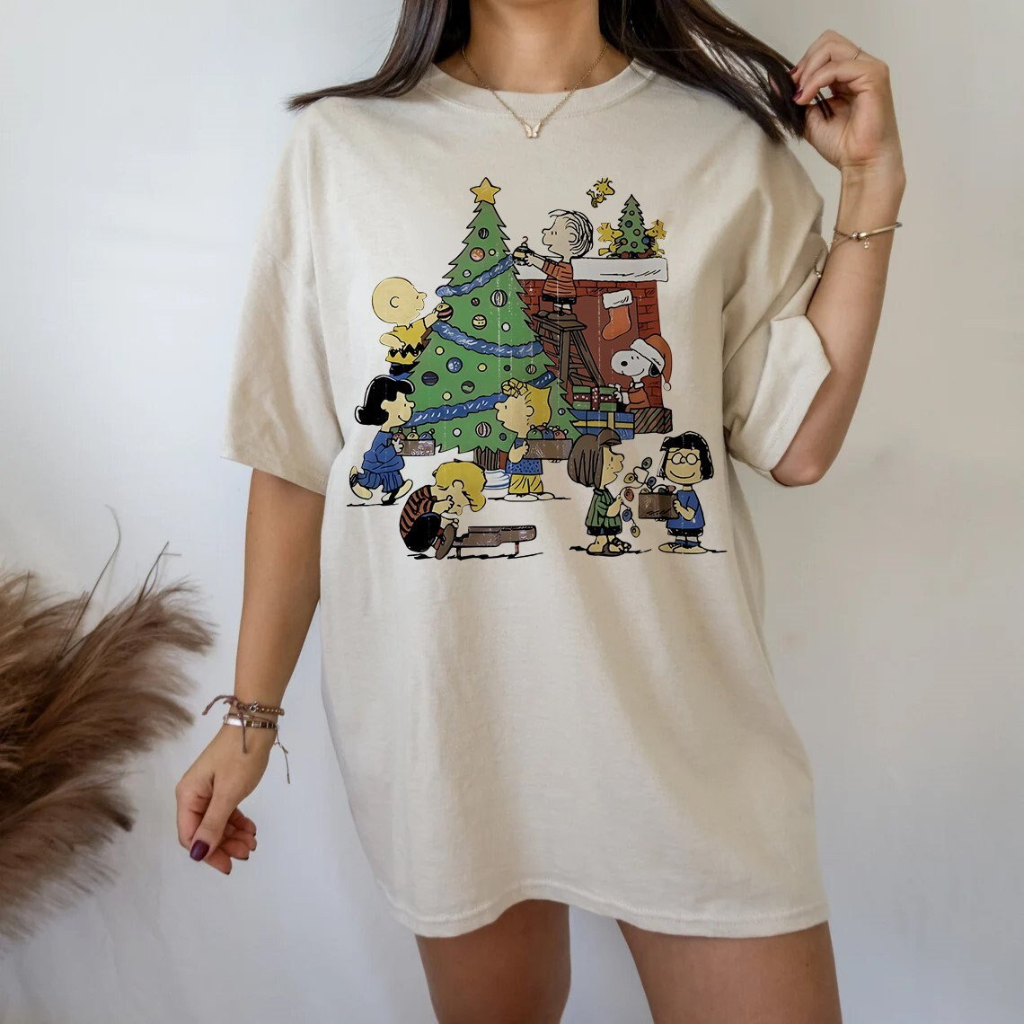 Discover Vintage Christmas Tree Dog Shirt, Christmas Creneck