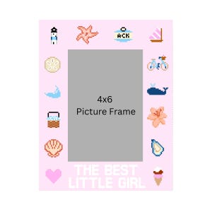 Hand Painted Needlepoint Frame Canvas | 4x6 Picture Frame | 18 Mesh