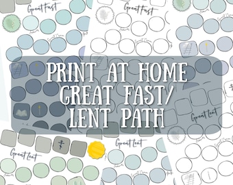Great Lent Path for Countdown Great Fast Path for Countdown Great Lent Print at Home for Catholics Byzantine Orthodox Great Fast Printable