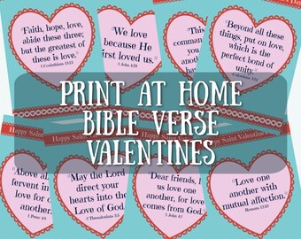Bible Verse Valentines for Saint Valentines Day with Bible Verses for Valentines with St. Valentine Print at Home Bible Verses Christian