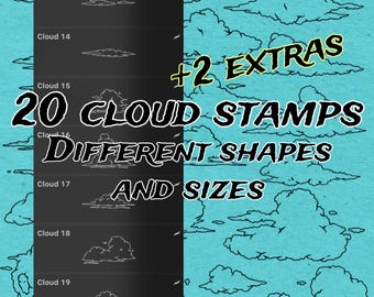 Procreate Cloud Stamp Brush Pack: Fog, Smoke, Webtoon Design