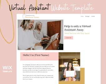 Modello WIX, modello Wix Assistente virtuale, modello rosa e oro, modello sito web Wix, sito web assistente virtuale, sito web coach online
